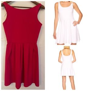 Susana Monaco Fit & Flare Watermelon High Neck Tank Supplex Dress SZ L